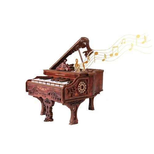 IBOHEYE 3d Wooden Puzzles for Adults，Playable Magic Piano，3D Puzzle Grand Piano，Building Puzzles Mechanical Wooden Piano for Adults Teen，Models for Adults to Build，Home Decor Unique Gift