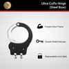 ASP Ultra Double-Locking Hinged Handcuffs, Forged Aluminum Restraints, Professional Grade Cuffs for Tactical Gear, Steel Bow, 1 Pawl