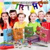 LiYiQ 122 Pcs Hero Party Favors with Hero Punch Balloons Reusable Drinking Straws Hero Slap Bracelets Keychains Stamps Stickers and Gift Bags for Kids Hero Birthday Party Supplies (Style 1)