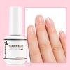 Nicedeco Hema Free Clear Rubber Base Gel Polish for Nails U V Cruelty Free Vegan Color Base Gel Nail Polish 15ML