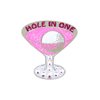 Navika Pink Cosmo Hole in One Crystal Golf Ball Marker with Magnetic Hat Clip | Drink Ball Marker for Women Golfers | Great Gift for Booze Themed Events | Hole in One Accessory
