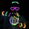 AIVANT Glow Sticks Bulk Party Supplies | 60 PCS 8 Inch Glowsticks with Connectors for Eyeglasses Balls Butterflies | Glow in the Dark Light Up Sticks Party Favors Decorations