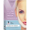 V Shaped Contouring Face Mask Line Shaping Lifting Belt Neck Reduction Jawline Lift Tape Enhancer Face Patch Firming Tightening Skin Chin Up Sculpting Collagen Mask Hyaluronic Acid Aloe Vera 5 pcs