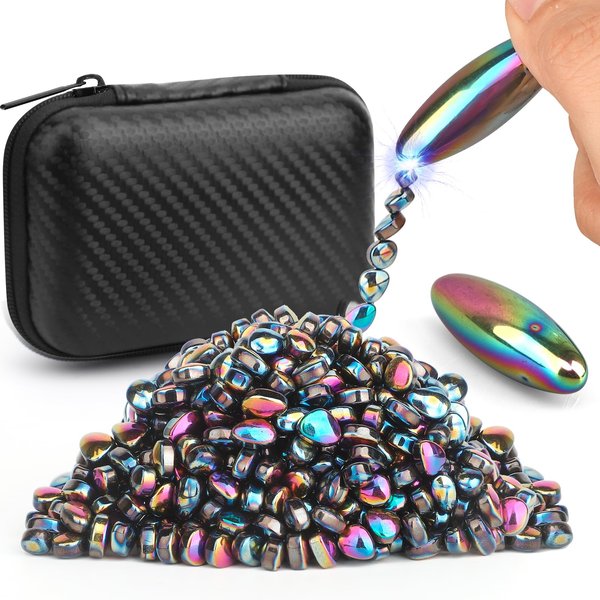 Slime Putty Party Favors, Cool Fidget Magnet Ferrite Putty, Magnetic Stones Eggs with Rattle Oval Magnet, Novelty EDC Toy Slime Putty & Science Kit Gift