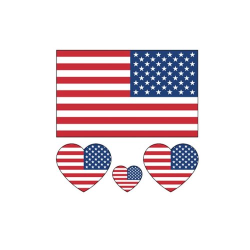 ZPDNURZL 10 Sheets U.S.A America United States Flag Tattoos Stickers 40 Pcs Waterproof Sweat Sports National Flag Removable Fake Tattoos