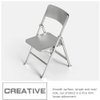 SAFIGLE Folding Mini Chair Dolls Folding Chair Dollhouse Folding Chair Miniature Furniture Folding Chair Foldable Chair for Action Figure Accessories Dollhouse Accessories Silver