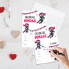 LWBEO 20 Birthday Invitation Cards With Envelopes， Happy Birthday Celebration Invitation for Boys or Girls, Ninja Girls Warrior Party Birthday Party Supplies -A45