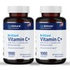 Vitamin C 1000mg Complex with L-Lysine 500mg, Zinc Gluconate 12mg, Bioflavonoids 300mg. Doctor Formulated Magnesium Stearate Free Supplements for Healthy Immune System Support. Two Bottles.(2)
