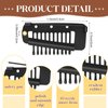 Crowye 20 Pieces Chunni Clips with Safety Pins - 10 Teeth Wig Clips, Strong Dupatta Grip Clips for Women's Hijab, Veil, Hair Extensions and Hairpieces (Black)
