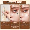 QIUFSSE Mineral Sunscreen Eye Cream,3-in-1 Under Eye Cream,for Puffiness and Bags Under Eyes,Dark Circle and Wrinkles,Anti Aging,Under Eye Brightener and Concealer,SPF 35 （Light）