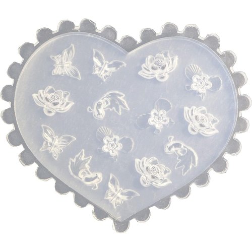 White DIY 3D Silicone Nail Art Decortive Design Mold Nail Art Making Tools Mould False Nails and Accessories