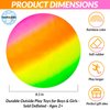HOWBOUTDIS 8.5 inch Rainbow Playground Ball for Kids - Bouncy 8.5 inch Rubber Ball - Four Square - Kickball - Beach Fun - Durable Outside Play Toys for Boys & Girls - Sold Deflated - Ages 2+