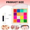 MKNZOME Nail Pigment Powder Palette, 16 Colors Solid Pigment Powder for Nails Set Pigmentos para Uñas, Nail Art Palette Manicure DIY Accessories