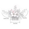 Gorais Flower Bride Wedding Hair Comb Silver Opal Bridal Hair Piece Pearl Hair Clip Hair Accessories for Women and Girls