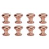 SPYMINNPOO 8Pcs 1:12 Scale Miniature Round Head Knobs, Metal Dollhouse Door Handle Knobs Furniture Knobs Accessories ( Bronze)