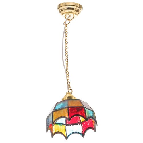 Uonlytech Mini Dollhouse Miniature Decoration LED Table Light Ceiling Lamp Battery Operated Light Dollhouse Accessories