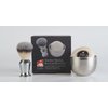 G.B.S Men's Shaving Set Short Handle Safety Razor, Shaving Brush, Chrome Dual Stand for Razor and Brush, Shaving Bowl, Shave Soap, Sandalwood Aftershave Balm, Pre-Shave Oil
