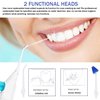 Portable Oral Irrigator Water Flosser Dental Water Toothbrush Toothpick Nasal Irrigator Implement Teeth Cleaner Oral Hygiene flossers for Home Travel with 5pcs Nozzles (Nozzle and Tongue Scraper)