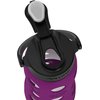 Lifefactory 22-Ounce Glass Water Bottle with Active Flip Cap and Protective Silicone Sleeve, Plum