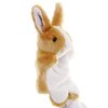 Bunny Hand Puppets Rabbit Plush Animals Toys for Kids Imaginative Pretend Play Storytelling (Brown)