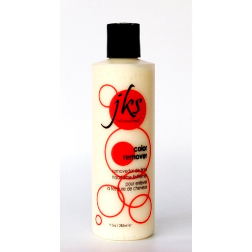 JKS Hair Color Remover from skin, removes fast and the bottle last 3 times longer than same size bottle by other brands