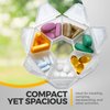 MEDca Weekly Pill Organizer Clear 7-Sided Pill Reminder, Round Shaped