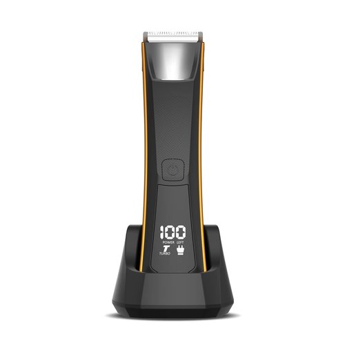SKERTS Electric Hair Trimmer for Men, 2 Speeds Groin Hair Trimmer for Pubic Hair, Waterproof Body Groomer Trimmers, Replaceable Ceramic Blades, Ball Trimmer/Shaver Hygiene Razor,USB Recharge Dock