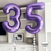 Purple Number 3 Balloons, 40 Inch Giant Number Balloons Foil Mylar Helium Purple Number 3 Balloons for 3th Birthday Party Supplies Anniversary Event Celebration Decorations