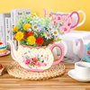 Yinder 6 Pcs Tea Party Decorations Princess Party Flower Boxes Centerpiece Floral Teapot Centerpiece for Floral Tea Themed Birthday Party Supplies Wedding(Sweet Tea Pot)