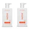 Native Brightening Face Wash, Spa Day Every Day Facial Cleanser (2 Pack) | Daily Face Cleaner for Radiant and Bright Skin, Citrus & Bergamot, 12 fl oz