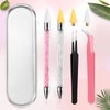 𝟐𝐏cs Rhinestone Picker Tool With 2 Wax Tip, Nail Art Rhinestones Gems Tool,Nail Art Accessories 𝐃𝐢𝐚𝐦𝐨𝐧𝐝 𝐏𝐚𝐢𝐧𝐭𝐢𝐧𝐠 𝐃𝐨𝐭𝐭𝐢𝐧𝐠 𝐏𝐞𝐧 For Nail Art