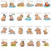 Capybara Cupcake Toppers Capybara Birthday Party Decorations 48Pcs Capybara Theme Cake Decorations Capybara Animals Cake Toppers for Capybara Lovers Baby Shower Supplies