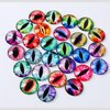 XIYONALI 100PCS Eye Beads Nail Charms, 3D Crystal Animal Decoration, Medium Acrylic Rhinestones, Round Nail Art Accessories for DIY Manicure (0.31in)