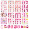 SAVILAND Press on Nails for Kids 168PCS: Kids Press on Nails for Girls Colorful Patterns Kids Fake Nails Strong Adhesion Short Square False Nails Acrylic Nails Nail Art Gifts 8-12 Years Old Manicure