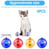 Frienda 4 Pieces Ghost Hunting Cat Ball Motion Light Up Cat Balls LED Motion Activated Cat Ball Motion Light Up Cat Dog Interactive Toys Pet Glowing Mini Running Exercise Ball Toys (Transparent)