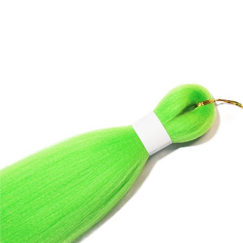 Neon Green Pre stretched Braiding Hair, 26 Inches Kanekalon Box Braids Hair Extensions, 3 Packs Yaki Texture Braiding Hair Pre stretched