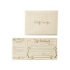 Pack of 100, Solid Gold Scroll Deluxe Gift Certificate w/Ivory Envelope Made In USA