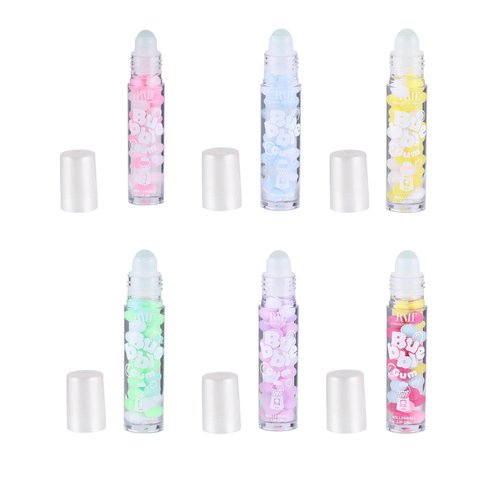 Glam Lux Beauty Bundle RMT Set of 6 Variety Set Yummy Bubble Gum Flavored Lip Gloss Lip Glaze Roll On Sweet Nourishing Shine Hydrating Moisturizing Lip Oil Gifts For Women, Teens, Tweens