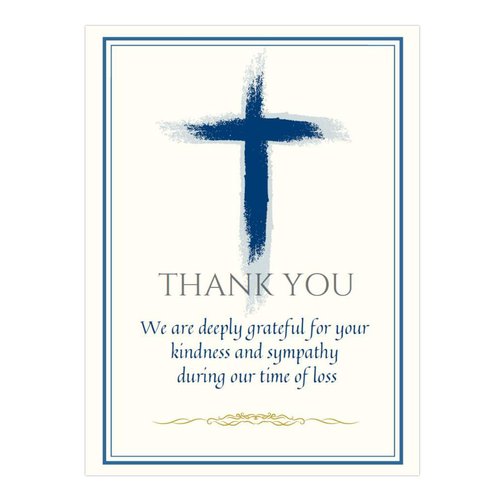 Elcer Celebration of life Funeral thank you cards with envelopes Catholic Christian Sympathy acknowledgement Thank you Cards