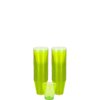 Kiwi Plastic Party Shot Glasses - 2oz, 100 Pieces - Perfect for Parties and Celebrations