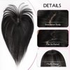EMMOR 10 Inch Clip in Bangs, 100% Human Hair Bangs Hair Clip with 3 Secure Clips, 360°Cover Top HairPieces with Wispy Fringes for Women enhancing Facial Features(Black)