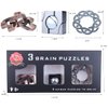 Brain Teaser Puzzle for Adults Puzzles Metal Hole Lock Adult Educational Toy Games for Adults Teens Educational Toy Gift (White)