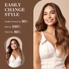GOO GOO Wire Hair Extensions Human Hair, 3/8/613 Walnut Brown with Ash Brown and Bleach Blonde Balayage 14inch 75g, Invisible Wire Hair Extensions with Transparent, Seamless Fish Line Hairpiece