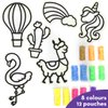 Imagimake Clay Stickers: Wonderland | No Mess Air Dry Foam Clay for Kids, 12 Clay Pouches, 8 Colors, 6 Unique DIY Stickers | Kids Craft Supplies, Travel Toys | Birthday Gifts for Kids Ages 3 4 5 6 7 8