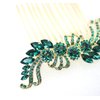 Faship Gorgeous Green Crystal Hair Comb