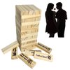 CHILDPHILO Tumble Tower Blocks Game for Adults, 48Pcs Couples Date Night Wood Stacking Game Valentine Stacking Wooden Blocks Game for Girlfriend, Boyfriend, Newlywed, Wife or Husband
