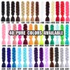 DOREN Jumbo Braids Hair Extensions Synthetic Hair Pure Color 3 Packs for Twist Box Braiding Hair 24inches #60 White Color