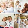 LISUNLI Doctor Costume for Kids Doctor Lab Coat for Kids Real Stethoscope, Halloween Doctor Lab Costumes for Kids 7-8 Years