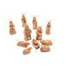 Olive Wood Gifts Shop Handcrafted Olive Wood Nativity Set (3.5" Wood Abstract Figurines), Carved by Talented Christian’s Artists in Bethlehem, The City of David
