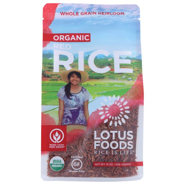 Lotus Foods, Heirloom Bhutan Red Rice, Gluten Free, 15 Oz